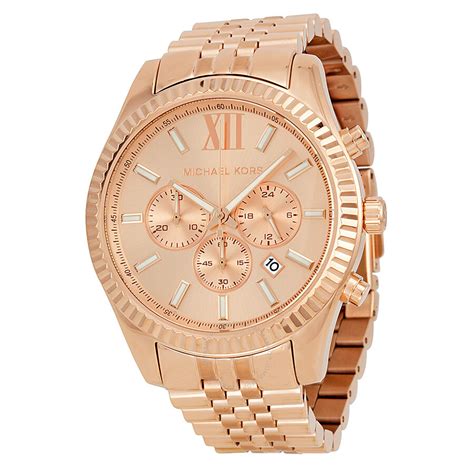 michael kors lexington men's watch rose gold|Michael Kors lexington.